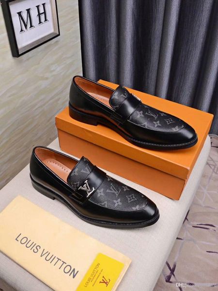 

20ss genuine leather formal brogues men oxford shoes italian handmade luxury designers italian dress shoes yetc4, Black