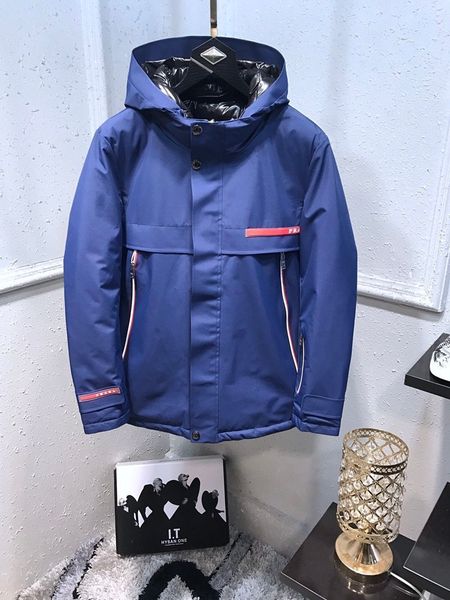 

2019 wild solid color mens winter coats down jackets warm down coats casual hoodies parkas 191128-pz091*6531