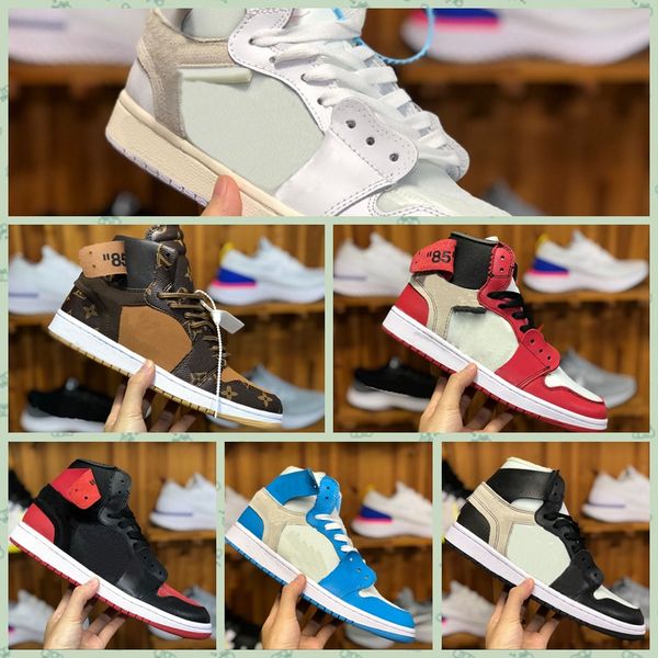 

nike air jordan 1 x retro offwhite aj1 high высочайшее качество off og top 1 мужчины синий красный черный 1s кроссовки высокое качество nuc