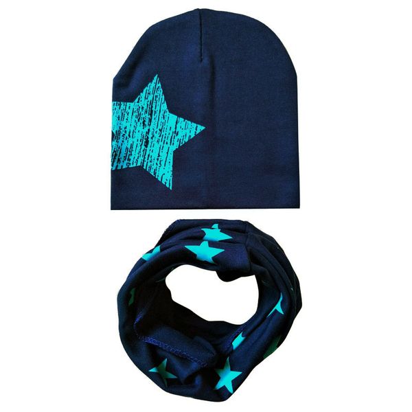 

baby hat scarf gloves baby autumn winter cap star beanie warm hats for children neck warmer, Yellow