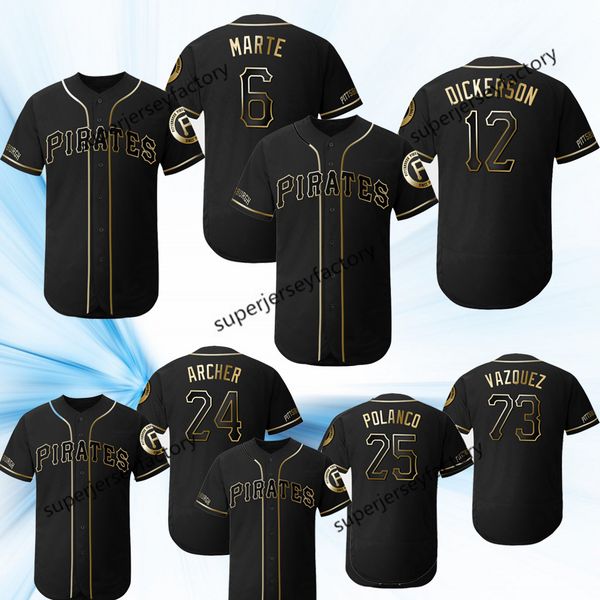 

Pirates 2019 Golden Edition jerseys 53 Melky Cabrera 55 Josh Bell 26 Adam Frazier 29 Francisco Cervelli 50 Jameson Taillon Jersey