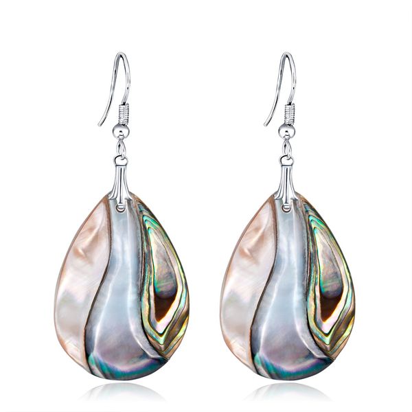 

abalone earrings geometric shell earrings dangle teardrop colorful unique charms women jewelry decoration es1d022 ing, Silver