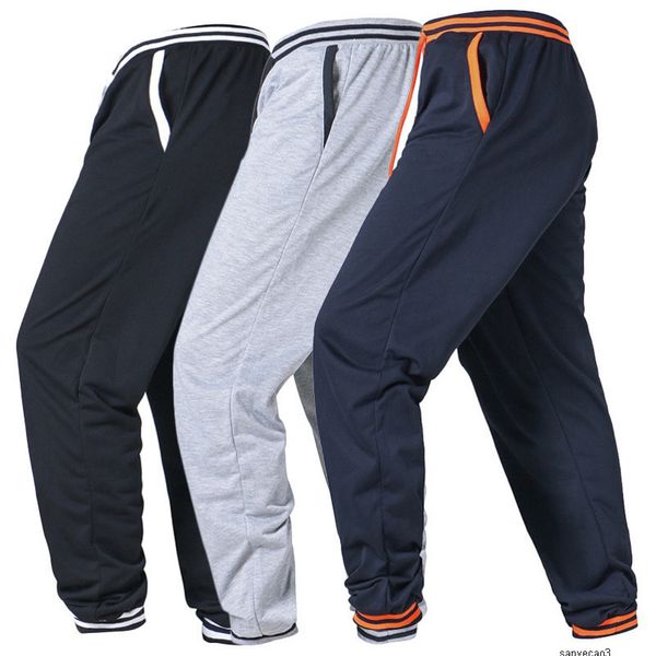 

mens designer k02 casual color contrast stitching sports pantsh, Black