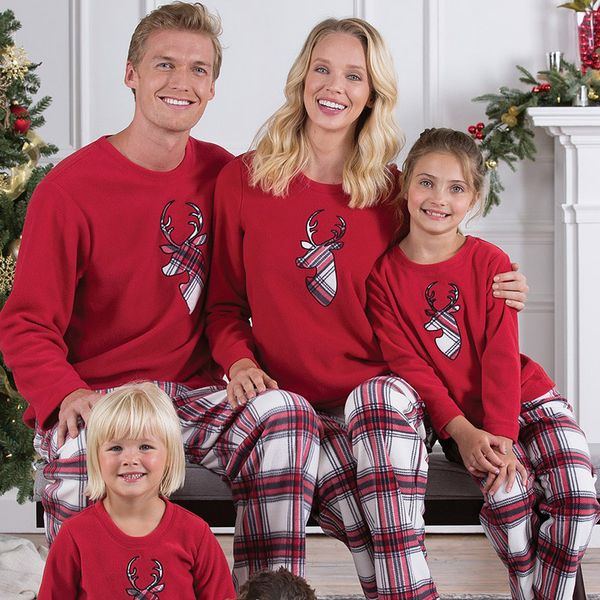 

xmas пижама набор для детей для взрослых family matching полосатый олени пижамы пижамы sleepcoat ребенок родитель домашней одежды wx9-1012, Blue;gray