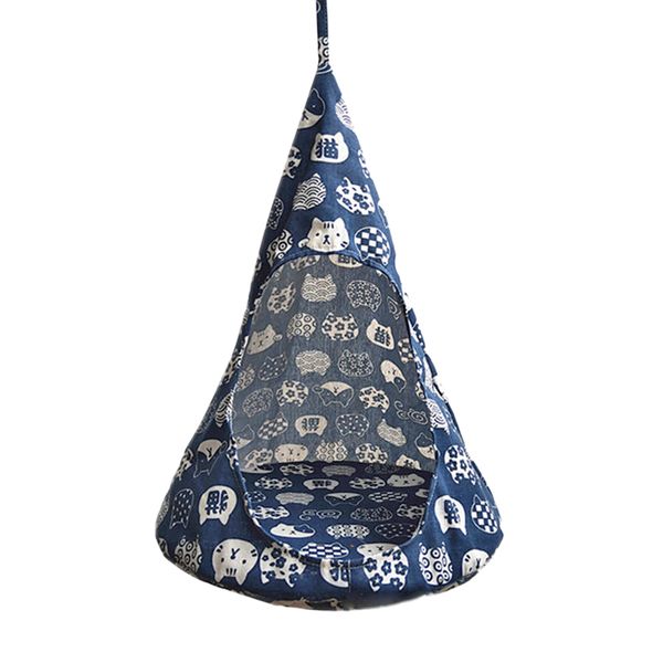 

cat bed tent hammock hanging bed tent cone shape breathable cat house linen sponge tent hanging cage cover pet supplies