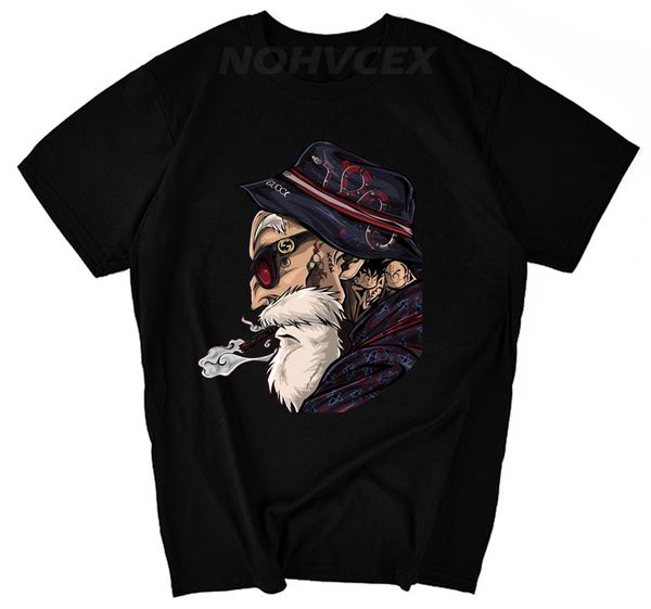 

summer men t shirts master roshi design t-shirt is funny short sleeve cool male tee, White;black