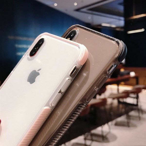 

luxury glitter sparkle clear back bumper corner shockproof ultra-thin tpu soft rubber phone case cover for apple iphone xs max xr 8 7 6 plus