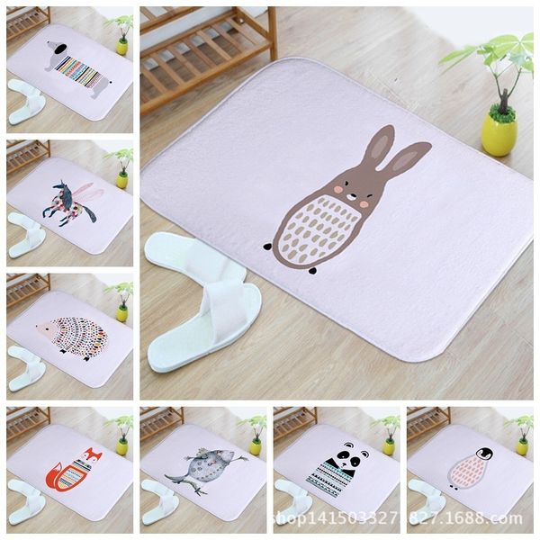 

lovely watercolor animal pattern home furnishing bedroom in front of the door non-slip land pad carpet mixed batch