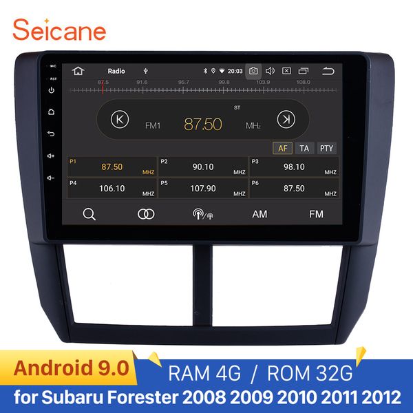 

seicane 4gb 32gb rom car multimedia player gps android 9.0 for subaru forester 2008 2009 2010- 2012 support rds carplay car dvd