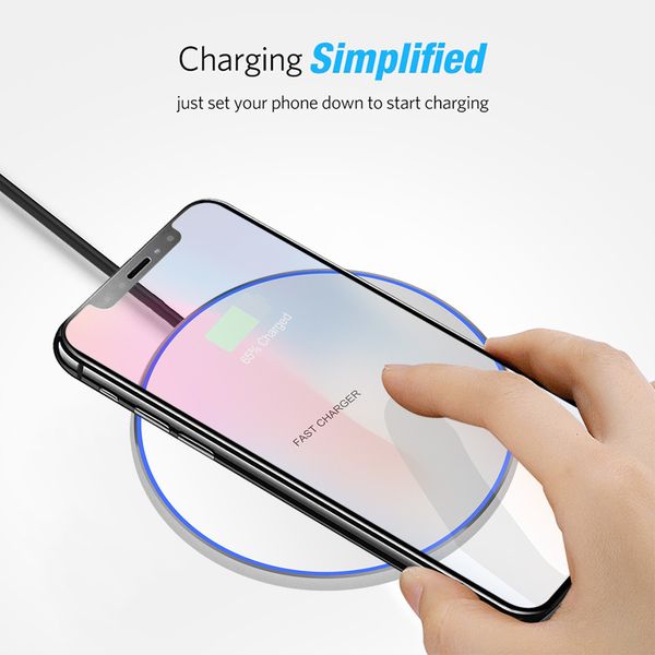 

for iphone 11 xs max 10w fast wireless charger for samsung galaxy fold s10 s10+ led wireless charger a+++