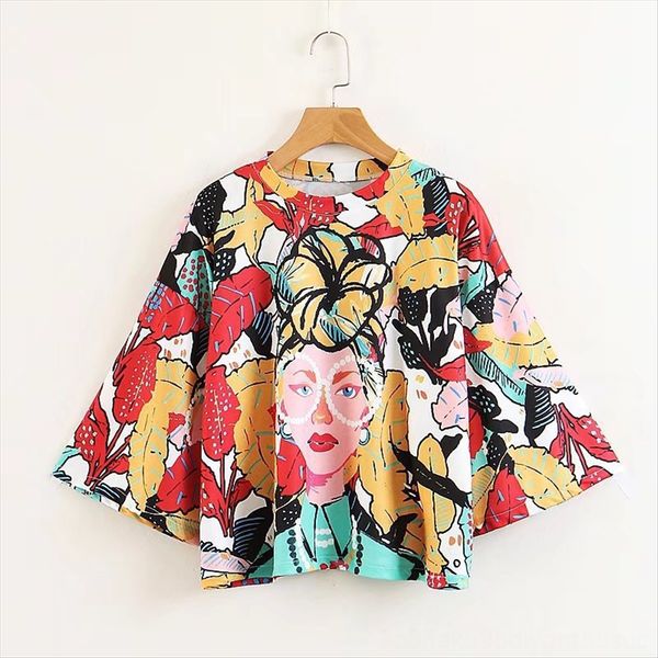 

wind summer women's tropical printed t-shirt wind summer women's tropical printed t-shirt, White