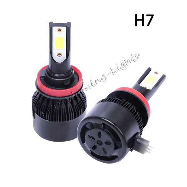 

бесплатная доставка cob 72 вт 7200lm светодиодные фары комплект лампы авто фары автомобильные фары h1 h3 h4 h7 h11 9005/9006 противотуманные