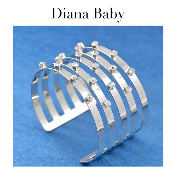 

diana baby jewelry romantic jewelry findings big bangle for women cubic zirconia bracelet for party wedding, Black
