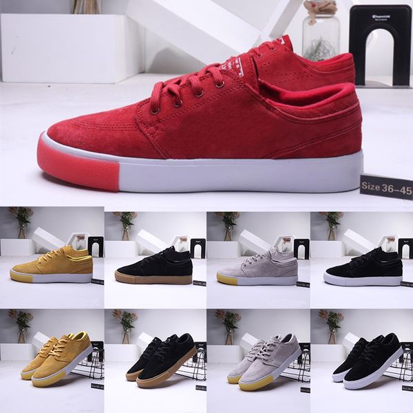 

air zoom vintage skateboard casual sports shoes sb janoski plate-forme flat trainers utility black grey red mens womens designer sneakers