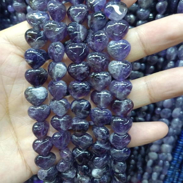 1 Strang Amethyst Perlen 10mm zur Schmuckherstellung