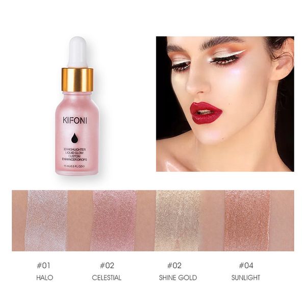 

new face highlighter cream liquid illuminator makeup shimmer glow dropper make up facial brighten shine women cosmetic tslm1