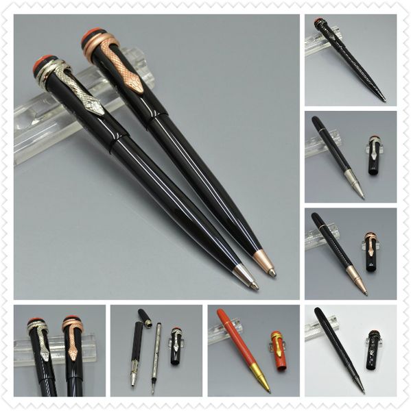 

престижная змея клип металлического ролика ручка / шариковая ручка с звездой школой канцелярских уникальных подарков письменных шариковых ру, Blue;orange