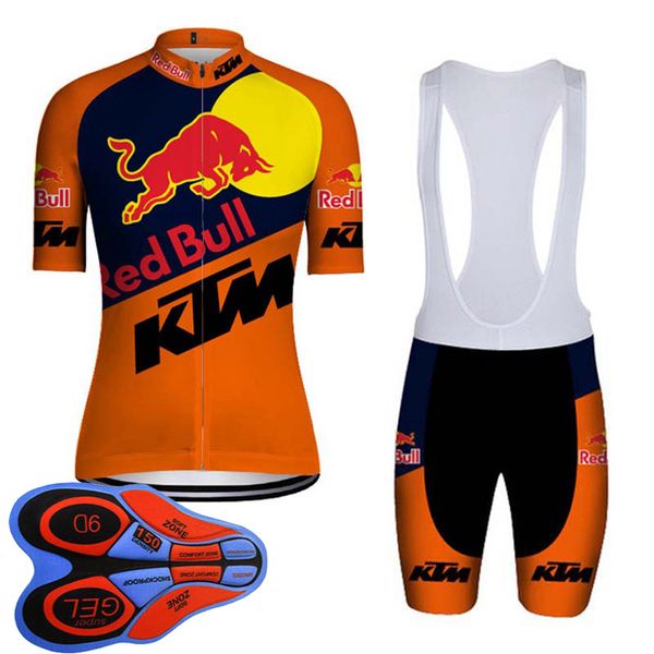 

2019 KTM команды Мужчина Велоспорт Джерси Биб шорты костюм лето короткого рукав Костюмы велосипедов дышащего Велосипед равномерного MTB цикл одежда Y101601