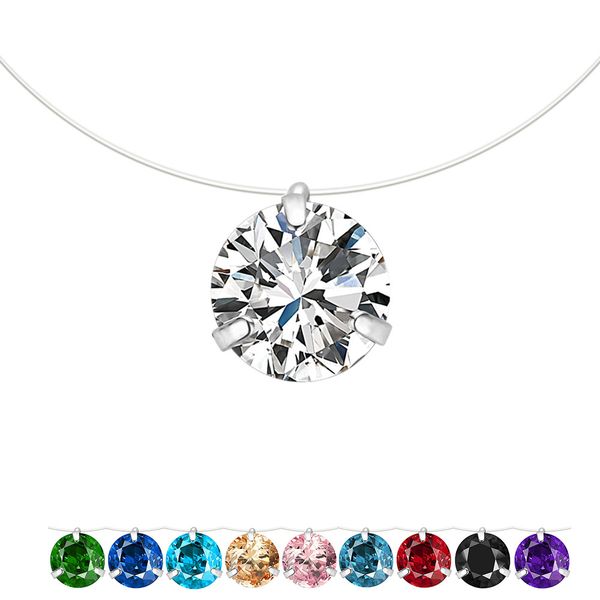 

tiny square choker ожерелье для женщин fish line smalll cz геометрическое ожерелье подвеска на шею богемный циркон ювелирные изделия, Golden;silver