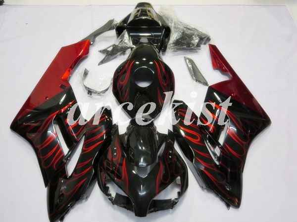 

инъекции плесень нового abs обтекатели комплекты подходят для honda cbr1000rr 2004 2005 04 05 1000rr cbr1000 кузовного набор black red flame