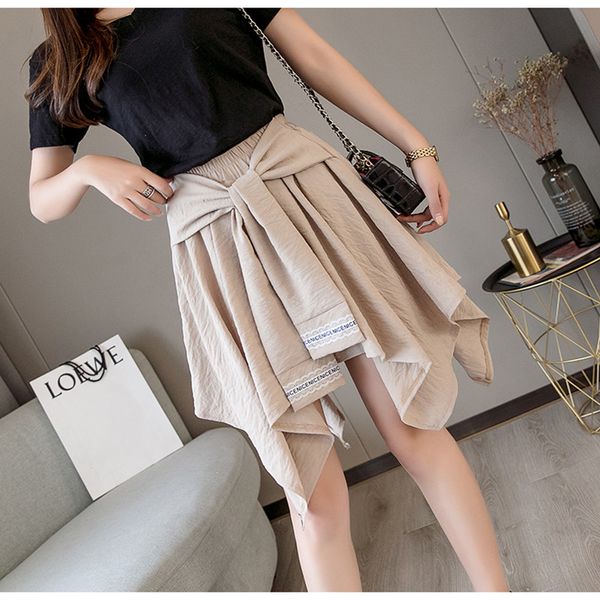 

jujuland woman summer skirts stretch waist skirt casual a-line styles mini skirts 8803, Black
