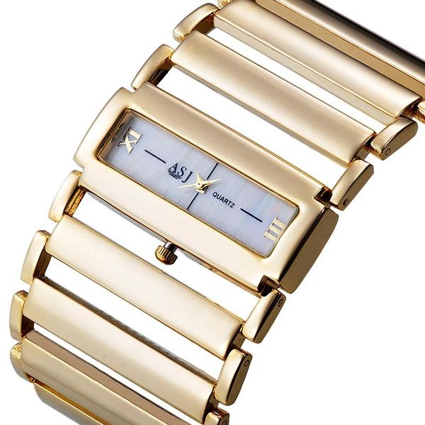 

2019 new fashion women dress watches ladies gold watch stainless stell chain band wristwatches, dropshipping, Slivery;brown