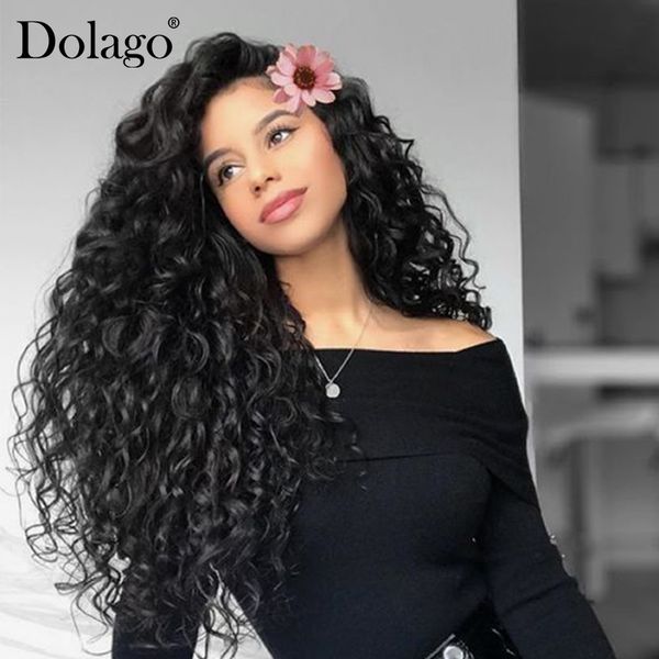 

250% density full lace human hair wigs for black women loose wave brazilian full lace wig with baby hair lace hair wig, Black;brown