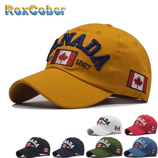 

roxcober] wholesale cotton canada flag embroidery baseball cap snapback hat for men women gorras para hombre hip hop cap, Blue;gray