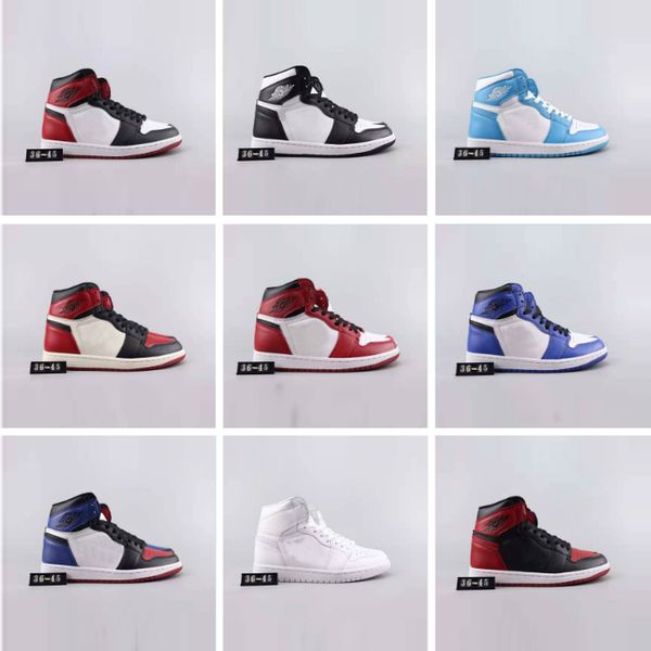 

jd 1 1s basketball shoes sneakers men women 2019 new off nrg unc chicag powder blue des chaussures high trainers basketball shoes, Black