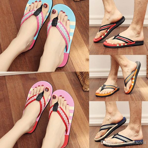 

дизайнер тапочки мужчины женщины лето открытый полоса шлепанцы обувь повседневные сандалии мужской свет тапочки открытый пляж шлепанцы, Black