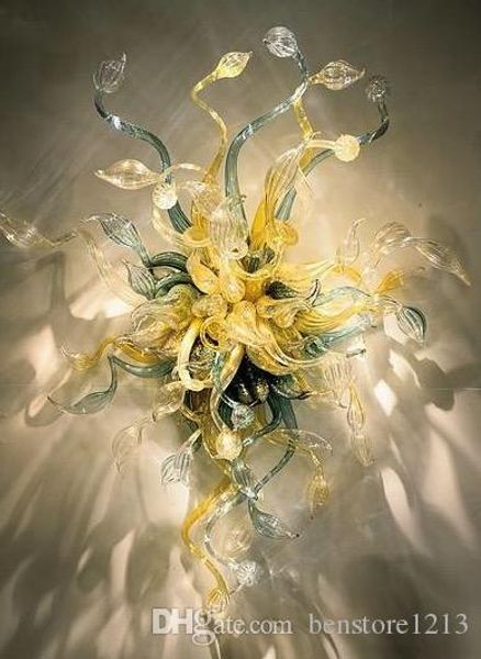 

oem mouth blown borosilicate glass wall light craft wall lamp modern crystal
