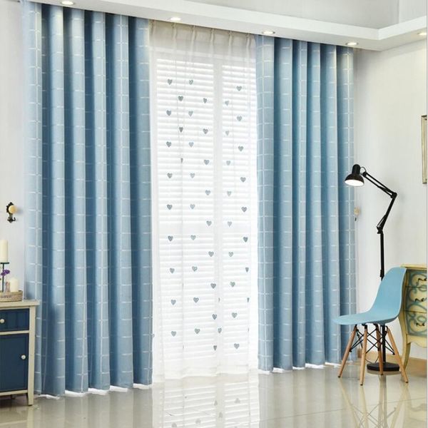 

selling curtain granular jacquard lattice nordic simple modern pure-color bedroom full shade ins wind curtain cloth window