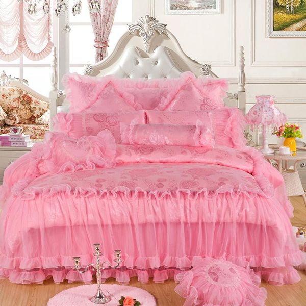 

royal stain jacquad lace пододеяльник king  size 4 / 8шт свадебный набор постельного шелкового хлопка пододеяльник покрывало наволочки