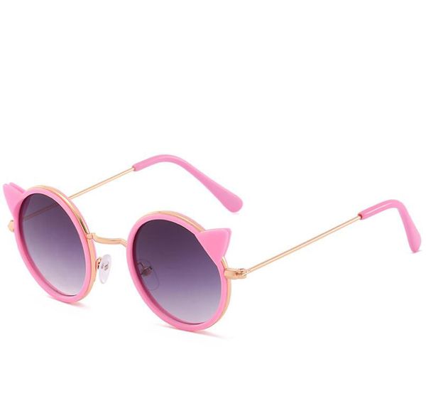 

wholesale-cat eye designer sunglasses for children girl boy cute sun glass kids gradient uv400 lovely eyewear, White;black
