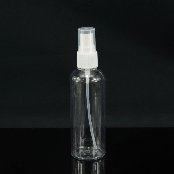 Flacone spray vuoto da 200 ml in plastica trasparente da 6,66 once, atomizzatore di profumo da viaggio per soluzioni detergenti (flaconi spray, bianco + trasparente)