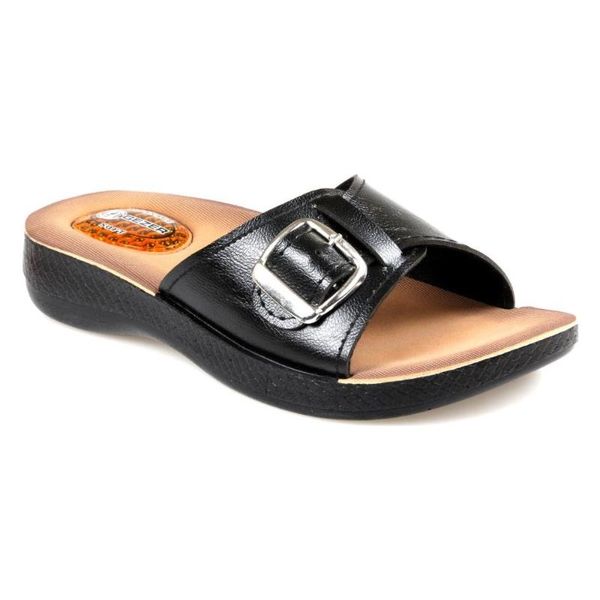 

gantry 10826 orthopedic massage based women (3 color) slippers gantry, Black