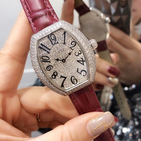 

алмаз часы 34mm 6 цвет новые элегантные модные женские часы женщина дизайнер роскошные часы montres люксусный налить femmes наручные часы, Slivery;brown