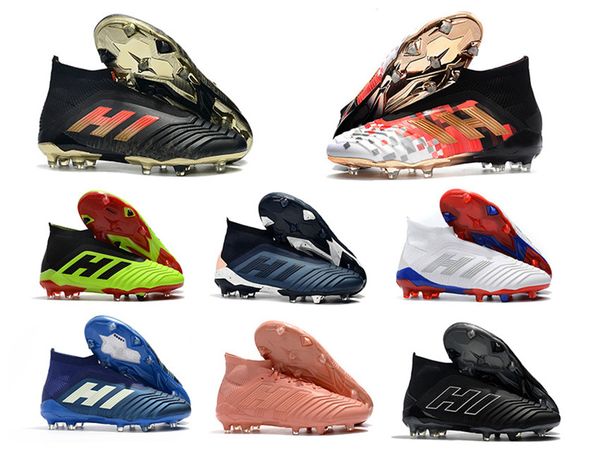 

new predator 18+ 18.1 fg pp paul pogba 18+x cleats slip-on football boots mens high shoes