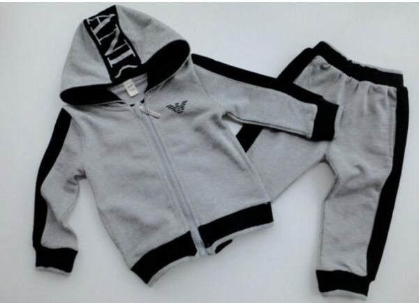 

2019 new kids giftbaby boys tracksuit infant toddlers outfits, White