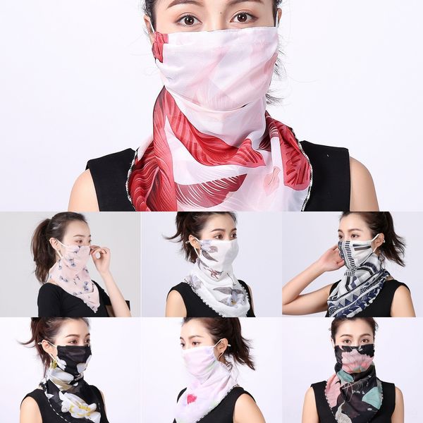 

pfjsi shipping outdoor scarf windproof uv styles print bandana multifunction cycling face turban magic mask scarf 5 protection, Black
