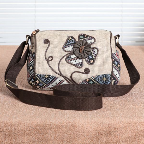 

fashion national string apppliques women shopping handbagsnice prints lady shoulder&crossbody bags original canvas carrier