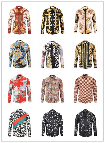 

дизайнер мужские 3d рубашка высокая-конец подиум ветра творческих цифровых печатных стенд воротник большой размер рубашка, White;black