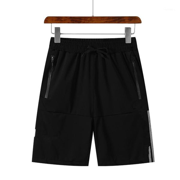 

thin short mens quck drying breathable shorts summer designer sports knee length zipper pocket plus size loose, White;black