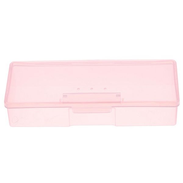 

plastic transparent nail tools storage box nail rhinestone decorations buffer files grinding organizer case tools for manicure