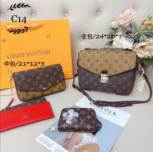 

retro style classic printed tofu bag three-piece ladies fashion exquisite wild phone bag shoulder bag ladies wild shoulder bags wallet