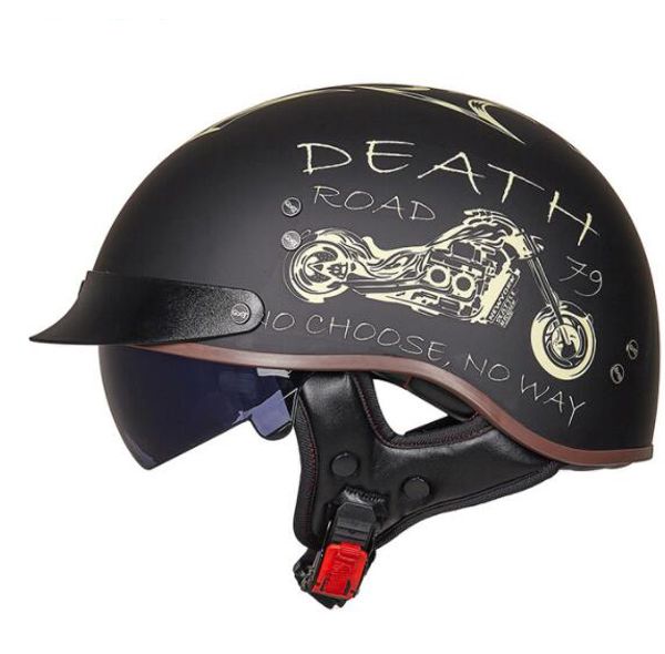 

retro motorcycle helmet men women moto helmet summer open face scooter biker motorbike riding dot certification
