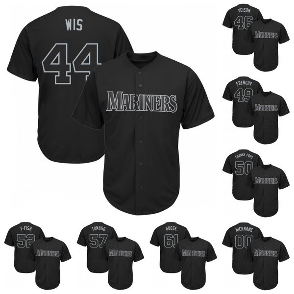 

44 Matt Wisler WIS Seattle 2019 Players Weekend Mariners Gerson Bautista YEISON Wade Leblanc FRENCHY Erik Swanson SWANNY POPS Anthony Jersey
