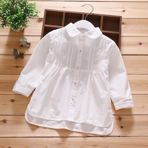 

2017 white baby toddler spring fall girls shirts causal solid girls blouses kids long sleeve blouses cotton clothes jw3064s, White;black