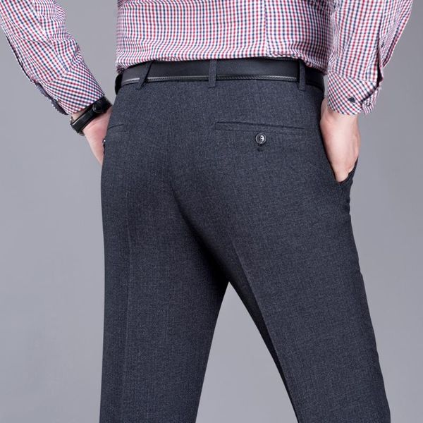 

2020 business casual suit pants men's fit straight british plaid trousers autumn comfortable skin-friendly design, White;black