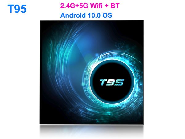 

t95 tv box android 10.0 4gb 32gb allwinner h616 quad core 2.4&5g wifi bt 1080p h.265 4k set box